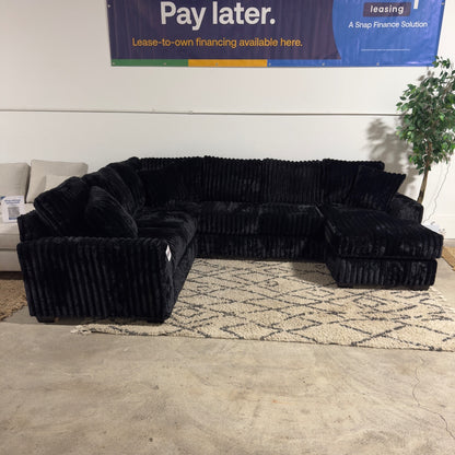 Monroe Fluffy U-Shape Sectional - Deep Seats