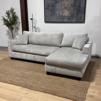 Willow Premium Fabric Sectional in Fog
