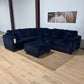 Haven Fluffy L-Shaped Sectional w/ Ottoman