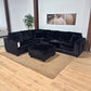 Haven Fluffy L-Shaped Sectional w/ Ottoman