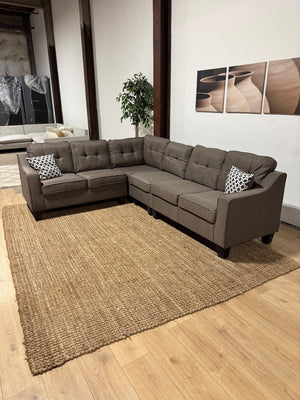 Brown 4-Piece Sectional Sofa