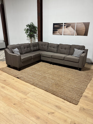 Brown 4-Piece Sectional Sofa