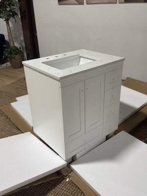 Single Bathroom Vanity in White