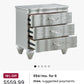 Landmark Traditional 3-Drawer Nightstand in Silver