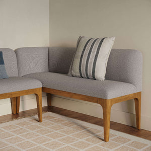 Article Rosin 56.75" Banquette - Smoked Oak And Hestia Gray (Set of 2)