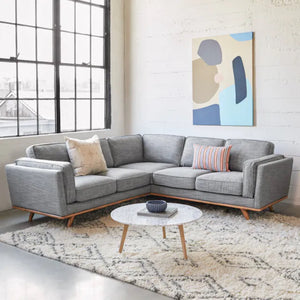 ARTICLE Timber 93" Corner Sectional - Pebble Gray