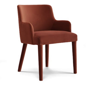 ARTICLE Harris Velvet Dining Armchair - Hale Rust