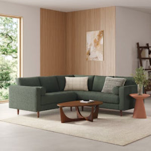ARTICLE Sven 91" Tufted Corner Sectional - Green Wool Bouclé