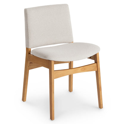 Article Nosh Dining Chair - Oak And Ratine Ivory (Set of 4)