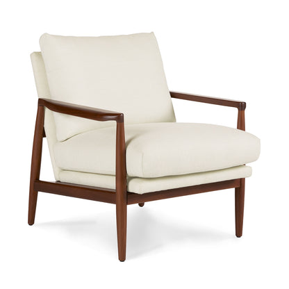 Article Bavel 28.5" Lounge Chair - Walnut And Field Ivory (Set of 2)
