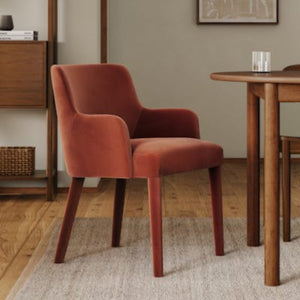 ARTICLE Harris Velvet Dining Armchair - Hale Rust