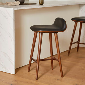MCM  Leather Counter Stool by Article