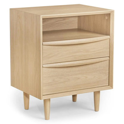 White Oak 2 Drawer Nightstand by Article