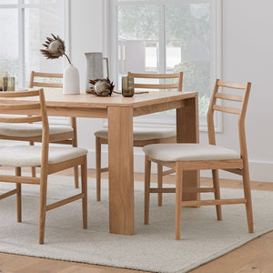 Article Wosla Dining Chair - Oak And Bristol Ivory (Set of 6)