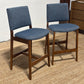 Article Nosh Counter Stool - Walnut And Denim Blue (Set of 4)
