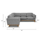 ARTICLE Timber 93" Corner Sectional - Pebble Gray