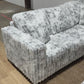 Haven Fluffy L-Shaped Sectional w/ Ottoman